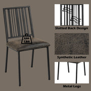 Zudora - Side Chair (Set of 2) - Synthetic Leather & Black - R&R Furniture Gallery (Fountain Valley, CA)