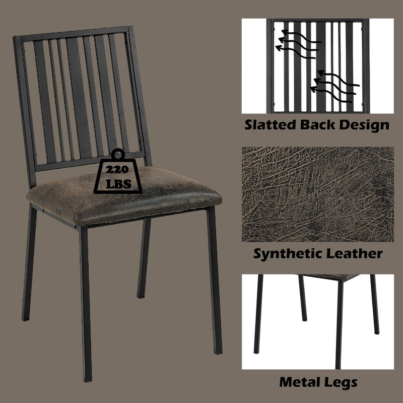 Zudora - Side Chair (Set of 2) - Synthetic Leather & Black - R&R Furniture Gallery (Fountain Valley, CA)