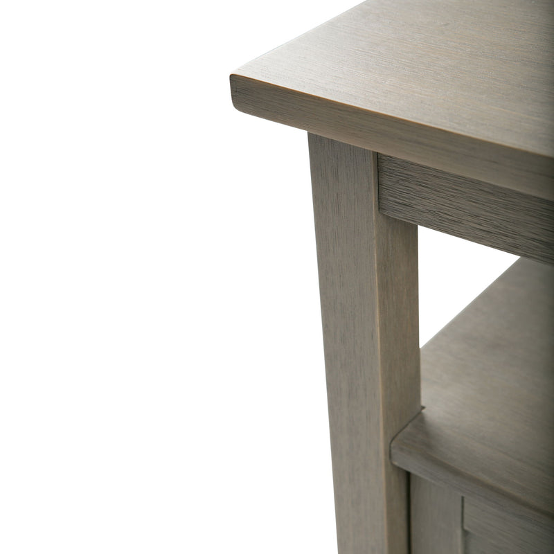 Handcrafted Warm Shaker coffee table by Simpli-Home with a natural wood finish and sturdy rectangular design.