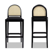 Panama - Curved Back Cane Bar Stool (Set of 2) - R&R Furniture Gallery (Fountain Valley, CA)