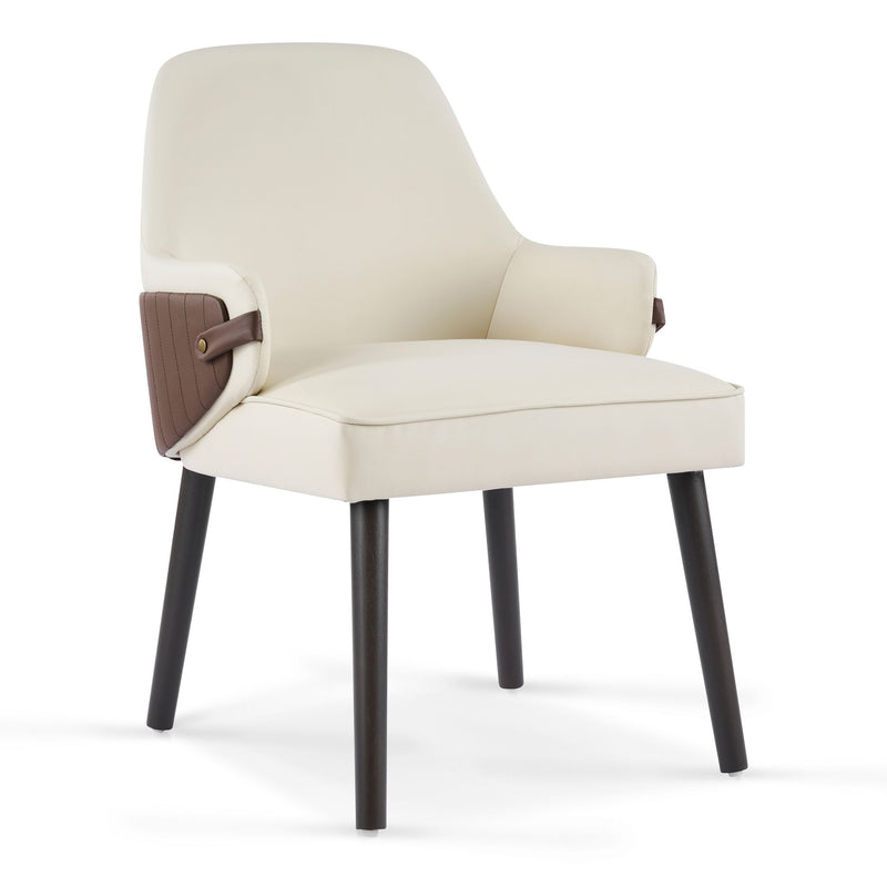 Indoor Dining Chair (Set of 2) - Beige / Brown - R&R Furniture Gallery (Fountain Valley, CA)