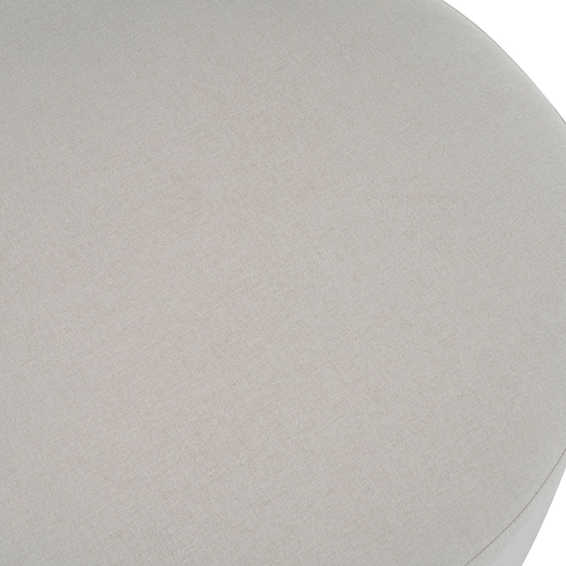 Round Ottoman, Minimalist Footstool - White - R&R Furniture Gallery (Fountain Valley, CA)