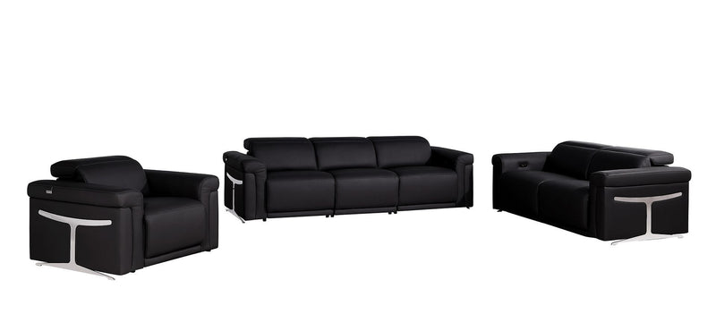 1126 - 6-Piece Modular Power Reclining Sofa, Loveseat & Chair Set In With 5 Power Recliners & Power Headrests