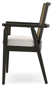 Galliden - Dining Upholstered Arm Chair (Set of 2) - Black - R&R Furniture Gallery (Fountain Valley, CA)