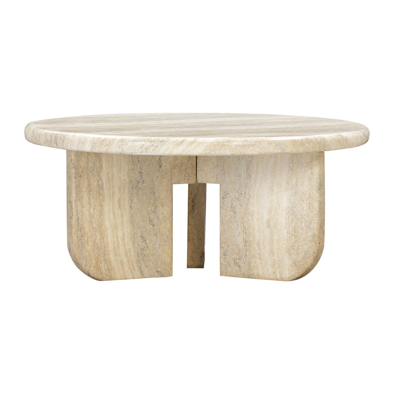 Patrizia - Concrete Round Coffee Table - Natural - R&R Furniture Gallery (Fountain Valley, CA)