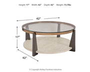 Frazwa - Round Cocktail Table - Multi - R&R Furniture Gallery (Fountain Valley, CA)
