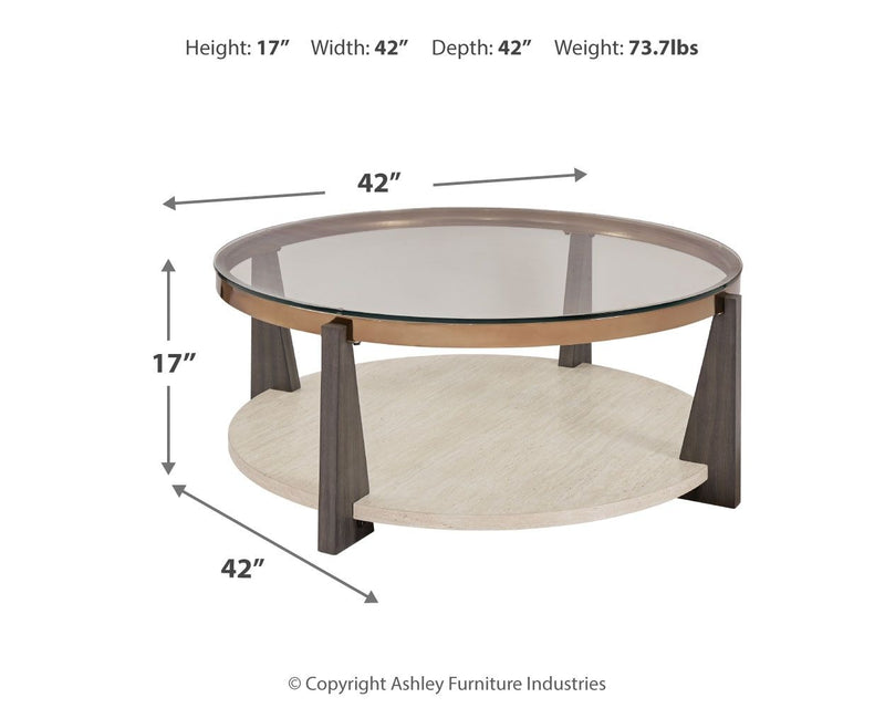Frazwa - Round Cocktail Table - Multi - R&R Furniture Gallery (Fountain Valley, CA)