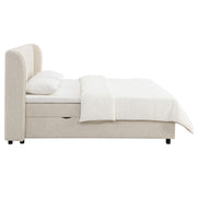 Adonia - Queen Bed With Storage - Beige - R&R Furniture Gallery (Fountain Valley, CA)