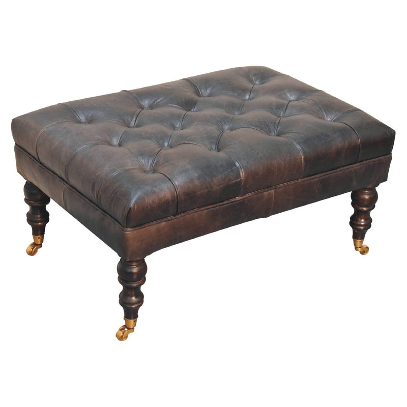 Buffalo - Ottoman With Castor Legs - R&R Furniture Gallery (Fountain Valley, CA)