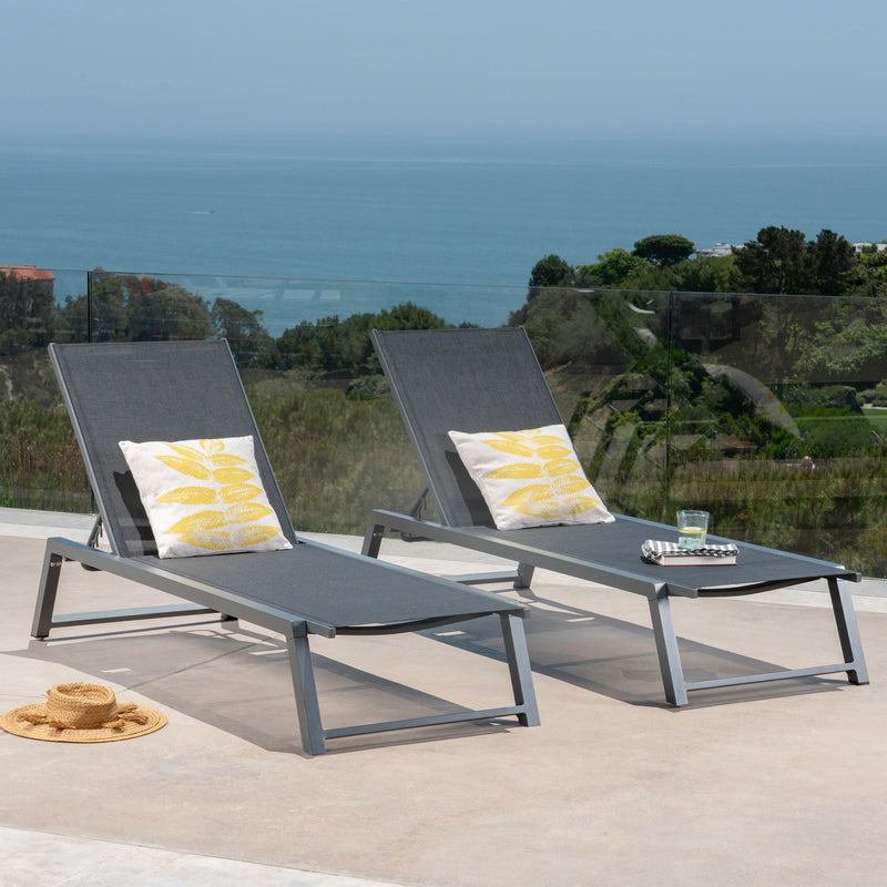 Myers - Modern Chaise Lounge Set With Adjustable Back - R&R Furniture Gallery (Fountain Valley, CA)