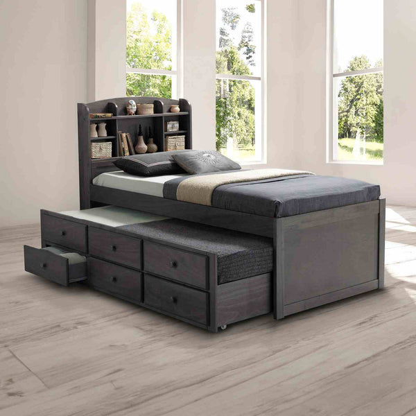 Troutdale - Twin Captain Bed, Stain Gray