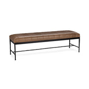 Madeleine - Leather Bench - Dune Walnut - R&R Furniture Gallery (Fountain Valley, CA)