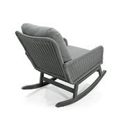 Contemporary Minimalist Wicker Rocking Chair With Soft Cushions - R&R Furniture Gallery (Fountain Valley, CA)