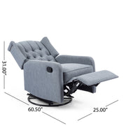 Classic Design, Manual Recliner Chair With 360 Degree Swivel - R&R Furniture Gallery (Fountain Valley, CA)