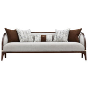 Houston - Sofa - Pebble / Walnut - R&R Furniture Gallery (Fountain Valley, CA)