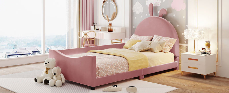 Upholstered Daybed With Rabbit Ear Shaped Headboard - R&R Furniture Gallery (Fountain Valley, CA)