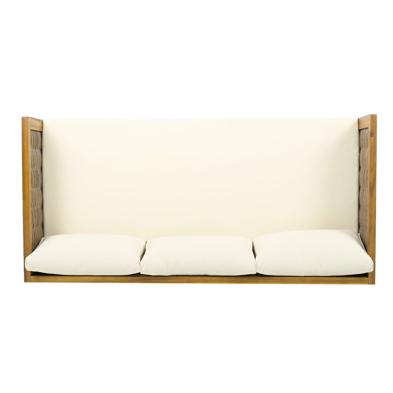 Claremont - 3 Seater Daybed Teak Acacia Wood Water Resistant Cushions - R&R Furniture Gallery (Fountain Valley, CA)