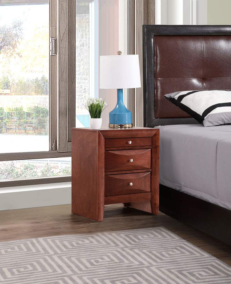 Modern design accent nightstand by Glory Furniture with sleek wood finish and minimalist style.