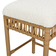 Lucia - Backless Upholstered Counter Stool With Frame - Ivory White - R&R Furniture Gallery (Fountain Valley, CA)
