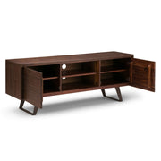 Lowry - TV Media Stand - Distressed Charcoal Brown - R&R Furniture Gallery (Fountain Valley, CA)