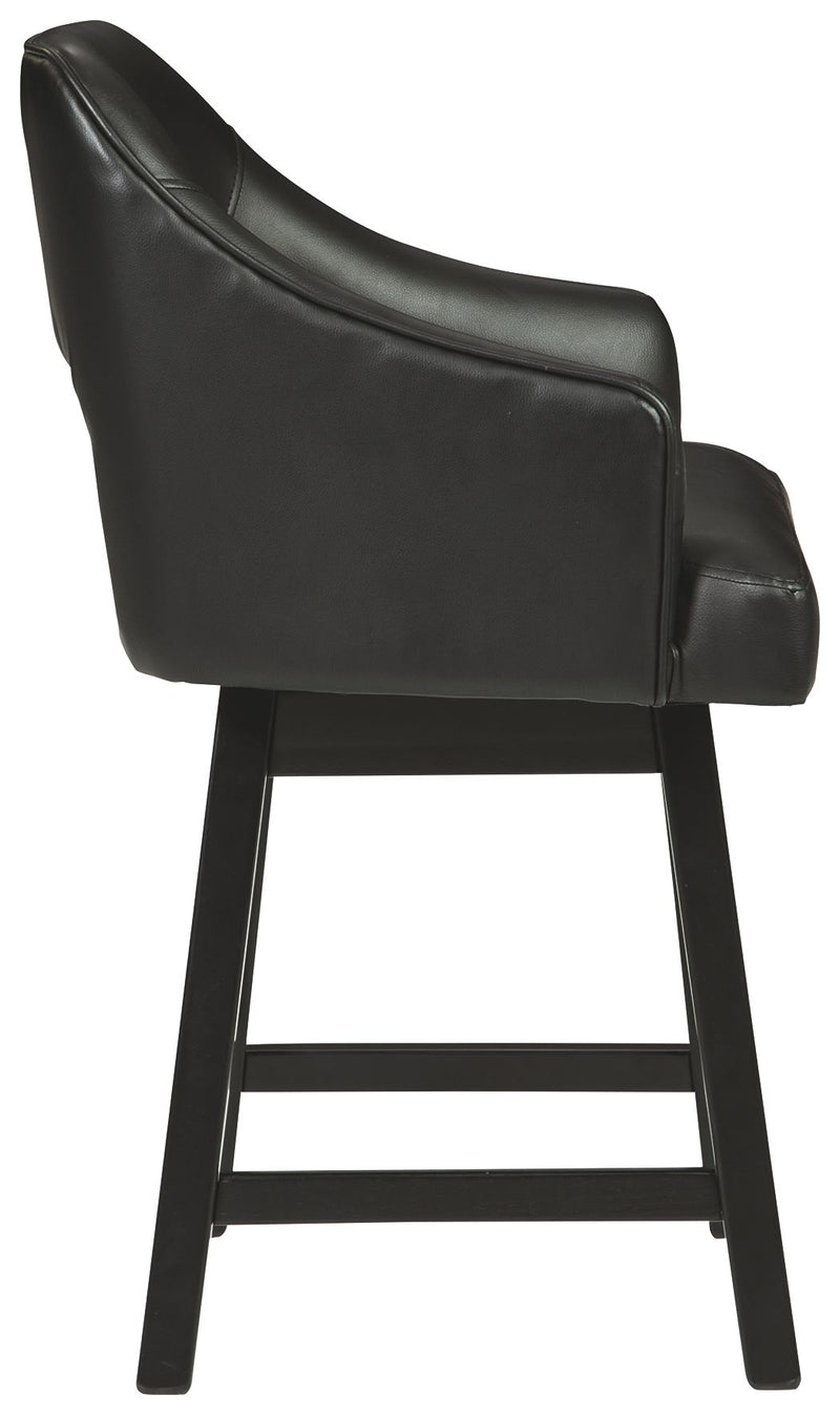 Tallenger - Upholstered Swivel Barstool (Set of 2) - R&R Furniture Gallery (Fountain Valley, CA)