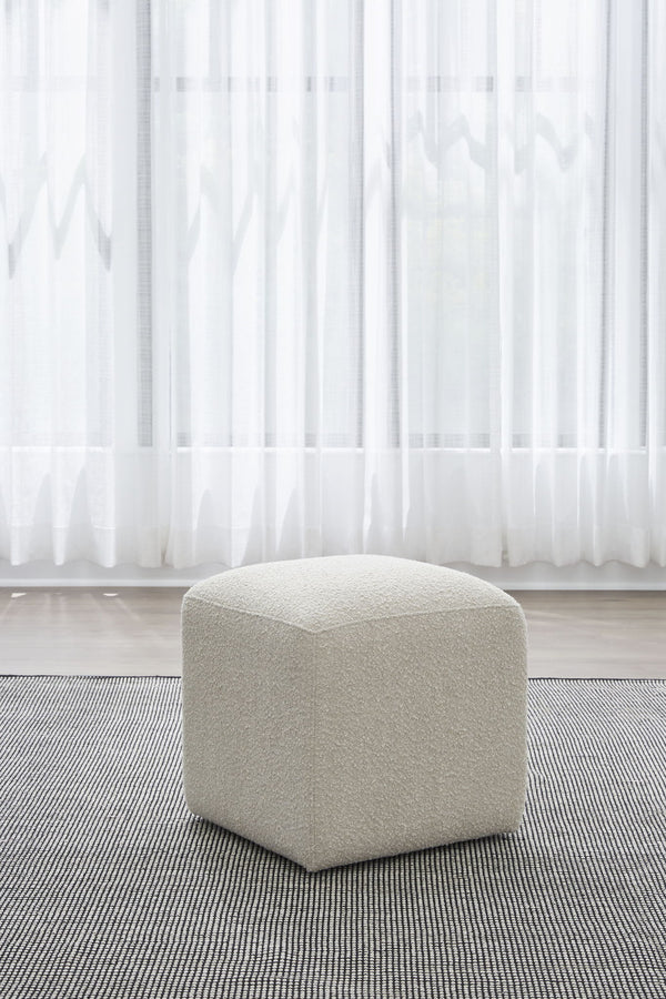 Liv Fully Upholstered Dining Ottoman in Brun Boucle