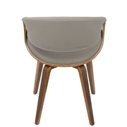 Lumi Source Symphony mid-century modern dining side chair with wooden legs and upholstered seat and back in a stylish design