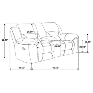 Sebring - 2 Piece Upholstered Reclining Sofa Set With Manual Recline - Gray
