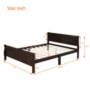 Platform Bed Frame Mattress Foundation Sleigh Bed With Headboard / Footboard / Wood Slat Suppor - R&R Furniture Gallery (Fountain Valley, CA)
