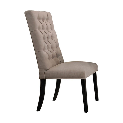 Morland - Side Chair (Set of 2) - Tan Linen & Vintage Black - R&R Furniture Gallery (Fountain Valley, CA)