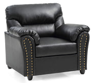 Glory Furniture Olney black arm chair with cushioned seat and modern design, suitable for living room or office space.