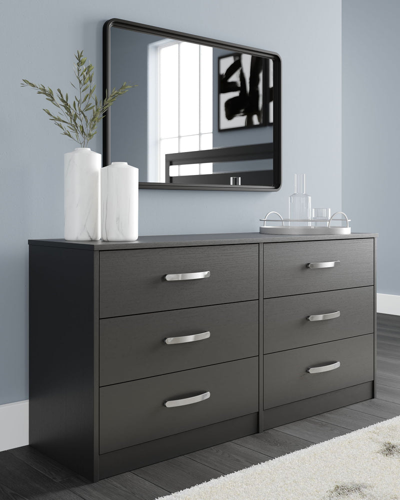 Finch - Six Drawer Dresser - Black - R&R Furniture Gallery (Fountain Valley, CA)