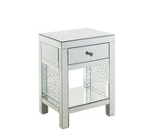 Nysa - 18" X 14" Accent Table - Mirrored & Faux Crystals - R&R Furniture Gallery (Fountain Valley, CA)