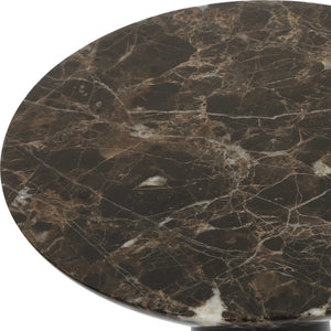 Hastings - Marble Accent Table - Dark Brown