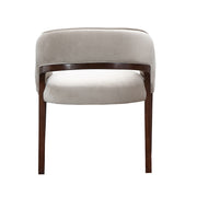 Houston - Vanity Chair - Porcini / Walnut - R&R Furniture Gallery (Fountain Valley, CA)