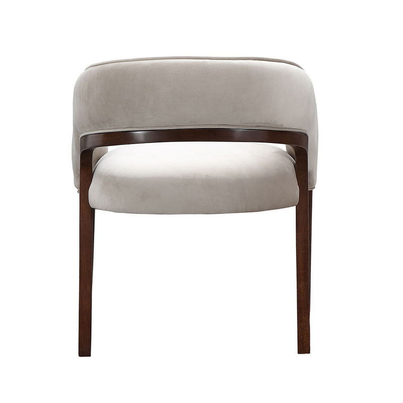 Houston - Vanity Chair - Porcini / Walnut - R&R Furniture Gallery (Fountain Valley, CA)