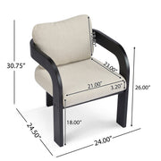 Dining Chairs With Pillow Back (Set of 2) - Beige / Black - R&R Furniture Gallery (Fountain Valley, CA)