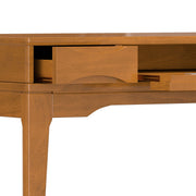 Simpli-Home Harper handcrafted writing desk with wooden finish and clean design, ideal for home office or study space.