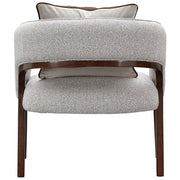 Houston - Accent Chair - Pebble / Walnut - R&R Furniture Gallery (Fountain Valley, CA)