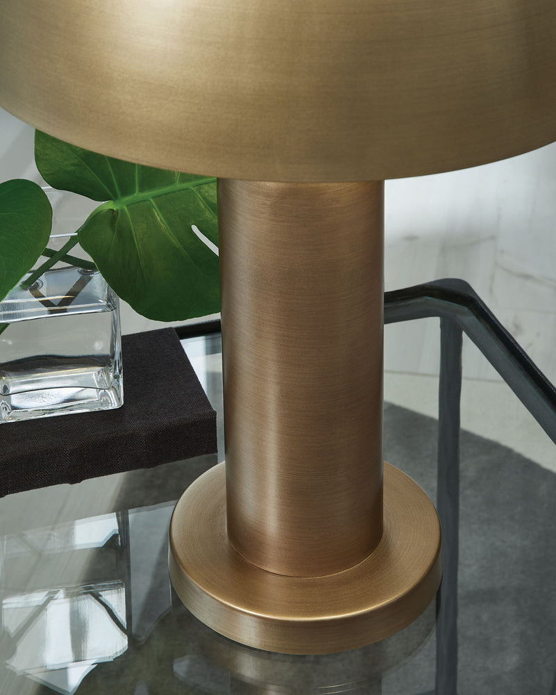 Signature Design by Ashley Wendfield metal floor lamp with a sleek, modern design and a tall, sturdy base for living room lighting.