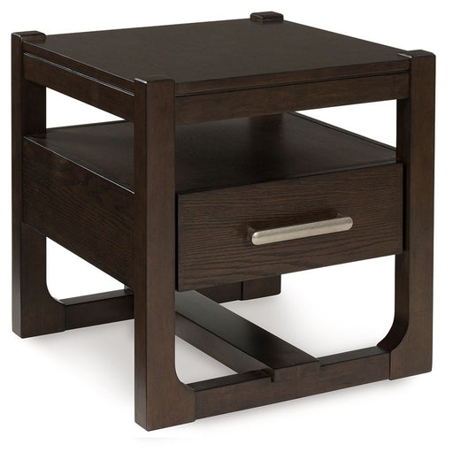 Breckington - Square End Table - Dark Brown - R&R Furniture Gallery (Fountain Valley, CA)