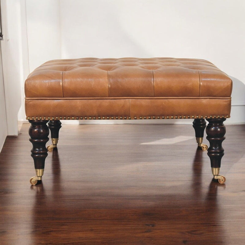 Buffalo - Ottoman With Castor Legs - R&R Furniture Gallery (Fountain Valley, CA)