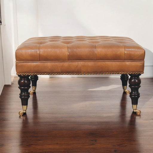 Buffalo - Ottoman With Castor Legs - R&R Furniture Gallery (Fountain Valley, CA)