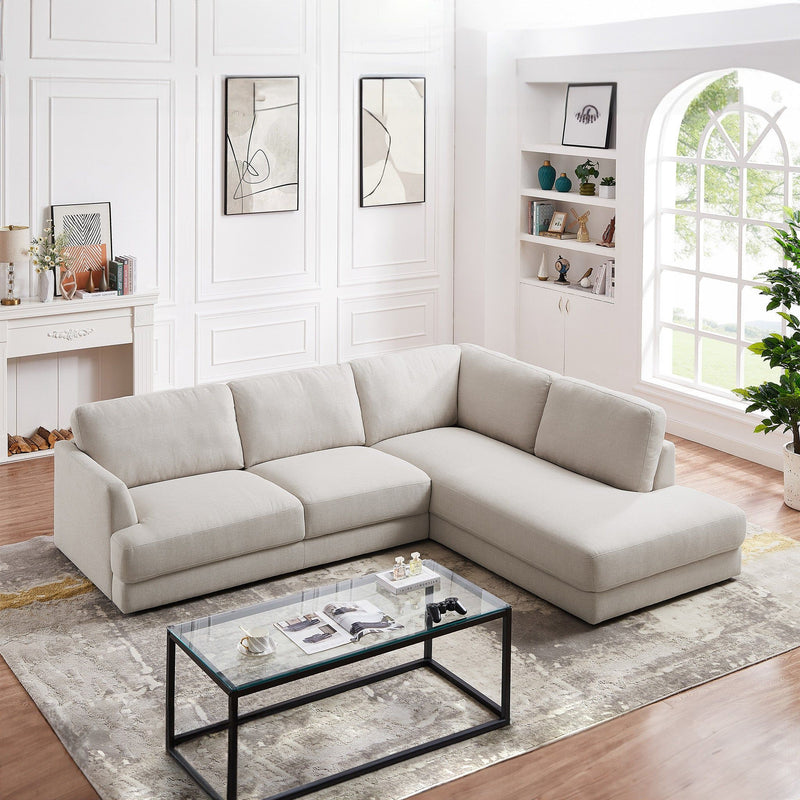 Ashcroft Furniture Glander cozy sectional sofa with plush cushions and modern design, perfect for comfortable living rooms.