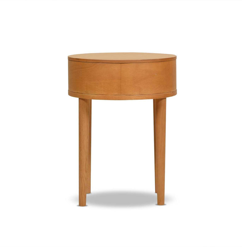 Cabana - Round Cane Storage Side Table - Natural Brown Oak - R&R Furniture Gallery (Fountain Valley, CA)