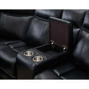 Jupiter - Leather Sectional - Black - R&R Furniture Gallery (Fountain Valley, CA)