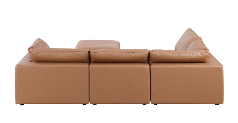 1100 - 5-Piece Left Arm Facing 3-Seat Sectional (Top-Grain Italian Leather)