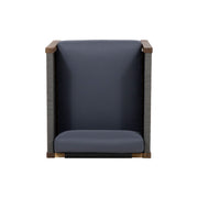 Outdoor Club Chair With Rattan Rope Wave - Dark Gray - R&R Furniture Gallery (Fountain Valley, CA)