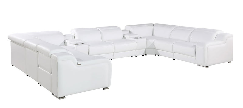1116 - 10-Piece U-Shaped Sectional Sofa In With 4 Power Recliners & Power Headrests