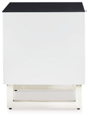 Gardoni - Rectangular End Table - White / Black - R&R Furniture Gallery (Fountain Valley, CA)